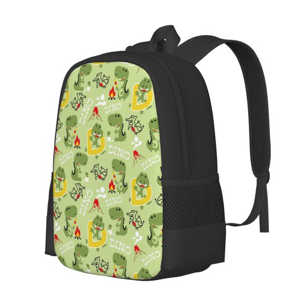 Balery Cute Dinosaurs Cartoon Mochila para hombre y mujer - Tela Oxford 600D resistente - Gran capacidad, resistente al agua, ideal para la escuela, viajes y senderismo
