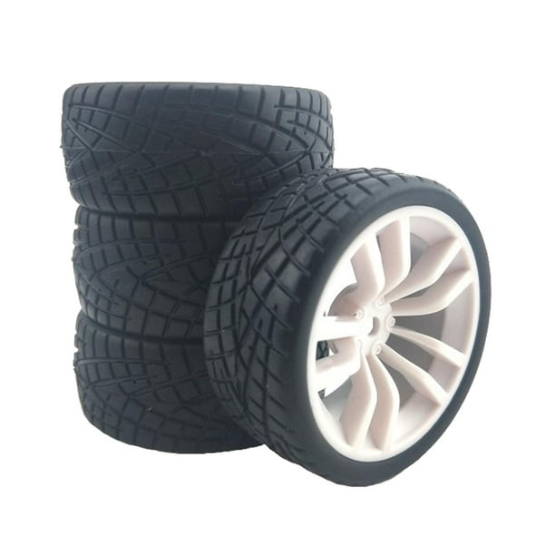 Set De 2 Neumáticos Delanteros De Goma Para WLtoys 124007 – Repuesto Para Coche RC 1:12, Agarre Mejorado