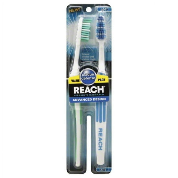 Reach Advanced Design Soft Value Pack Adult Toothbrushes, 3 PACK