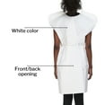thumbnail image 3 of McKesson Exam Gown, Disposable - Poly and Premium Tissue, Front or Back Opening, Short Sleeve, Unisex - White, One Size Fits Most Adults, 21 in x 30 in, 50 Count, 3 of 11