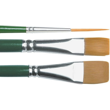 Plaid 1-Stroke Brush Set, #2 Script, #12 Flat, 3/4" Flat