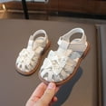 thumbnail image 6 of Sandals Kids Closed Toe Party Dress Sandals Flat Flower Girl Wedding Shoes Girls Summer Shoes Size 2-8 Years, 6 of 9