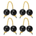 thumbnail image 1 of Uxcell Shaker de Ritmo Africano Kashaka Bola Shaker Kashaka Instrumentos de Percusión de Mano con Cuerda Amarilla, Ideal para Bodas Negro, 1 of 7