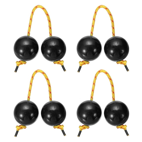 Uxcell Rhythm African Shaker Kashaka Shaker Ball Kashaka Hand Percussion Instruments with Yellow Rope, Fit for Wedding Black
