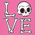 thumbnail image 3 of Love Text Skull Women's Tank Top Vivid Pink Bone Cute Gothic Skeleton Romance Art Valentine Spooky Halloween, 3 of 7