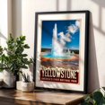 thumbnail image 4 of Yellowstone Vintage Travel Poster – America’s First National Park - Illustration Travel Poster Vintage Poster Nature Landscape Scenic Wilderness Black Framed Wall Art Print 24 x 36 inches, 4 of 8