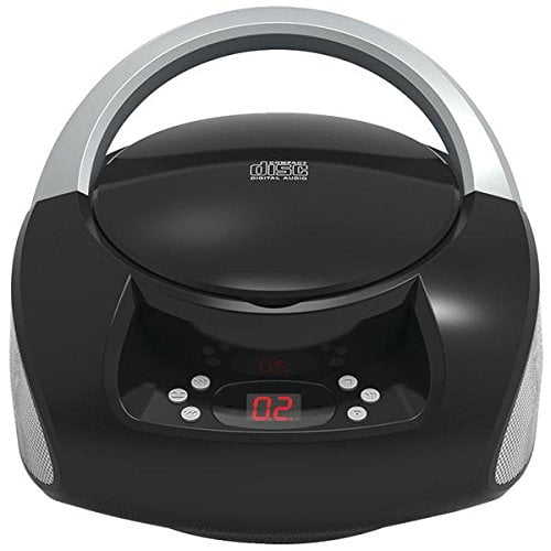 Sylvania Srcd251black Portable Cd Boom Box With Am/fm Radio Walmart