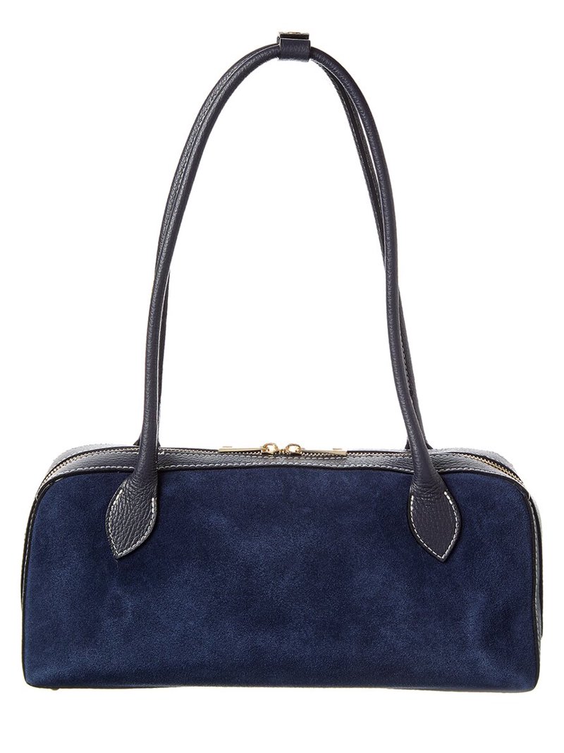 NEW $500 Persaman New York Navy Blue Genuine Leather Crossbody Bag  Italy Persaman blue and - Gem main image 2