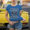 thumbnail image 2 of Hello 50 It Is Me T-Shirt, Funny Birthday Shirt for Women, Perfect Gift for 50 Birthday, 2 of 4