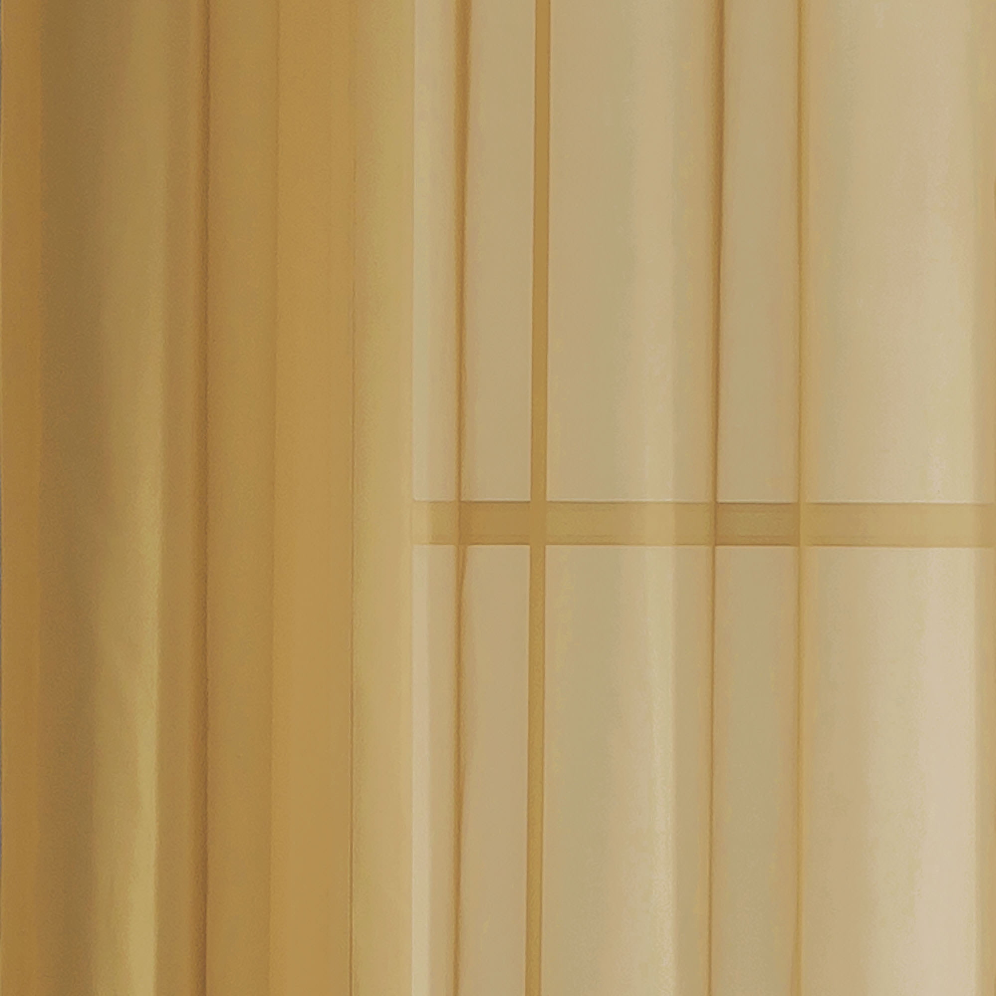 Diamond Sheer Voile Extra Wide 56" x 63" Rod Pocket Window Curtain Panel, Gold