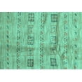 thumbnail image 1 of Ahgly Company Indoor Rectangle Abstract Turquoise Blue Contemporary Area Rugs, 6' x 9', 1 of 4