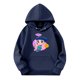 thumbnail image 5 of Moonsky Sudadera con capucha y cordón HUNTRX, estampado de grupo de chicas coreanas, jersey corto, suave y cómodo, top de manga larga para primavera y otoño. Azul marino 120, 5 of 5