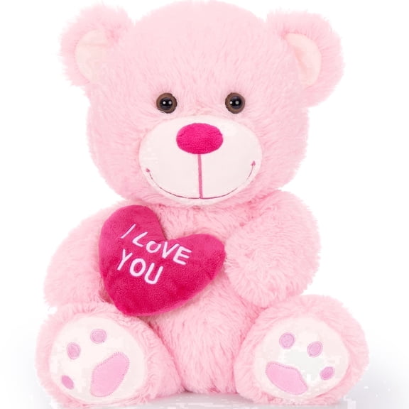 MaoGoLan 11'' Teddy Bear Stuffed Animal Cute Bear with Heart Plush Toy