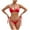 Red #A, variant on Women's Two Piece Bikini Swimsuits Triangle Thong Bikinis Set with Rhinestone Hearts Beach Bathing Suits (S, Green)