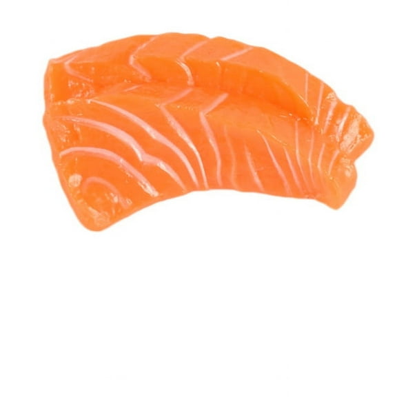 Namzi 6-piece artificial and realistic salmon fillet fake fish meat food model for home kitchen cabinets, desks, shops, party decoration samples display photography props (Light color)