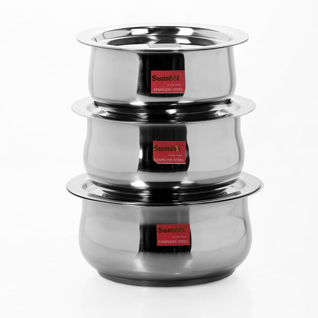 Set de utensilios de cocina Sumeet de acero inoxidable y estufa de gas e inducción