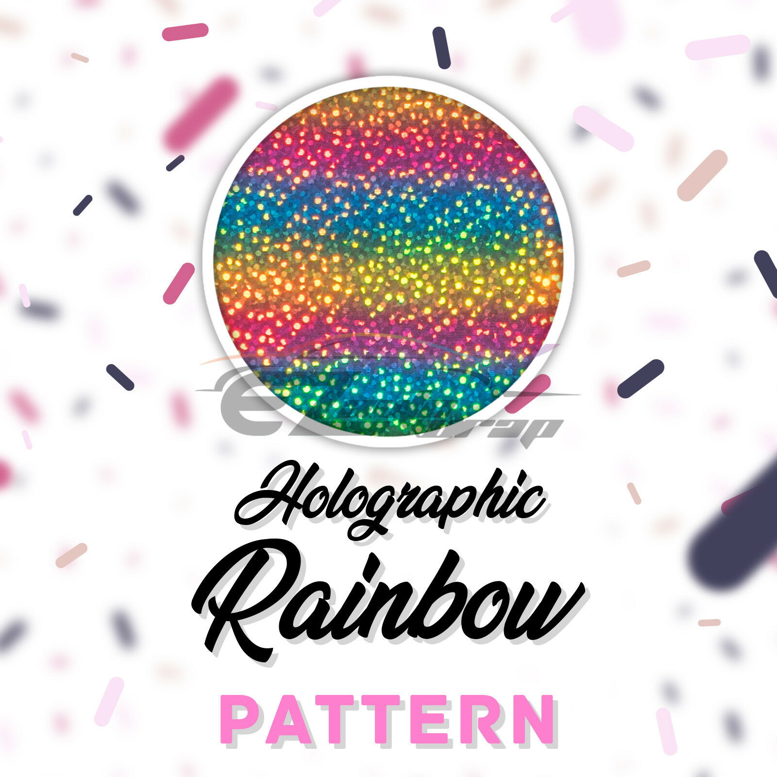 Essmo™ Holographic Glitter Rainbow Heat Transfer Vinyl HTV Iron Heat Press SP14 20"x84"