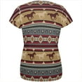 thumbnail image 2 of Southwestern Wild Horses Pattern All Over Womens T Shirt Multi MD, 2 of 2