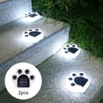 thumbnail image 4 of 4 piezas de luces solares para decoración de patio, luces LED para patas de perro, iluminación de paisaje para cubierta Soledad Luces de camino, 4 of 10