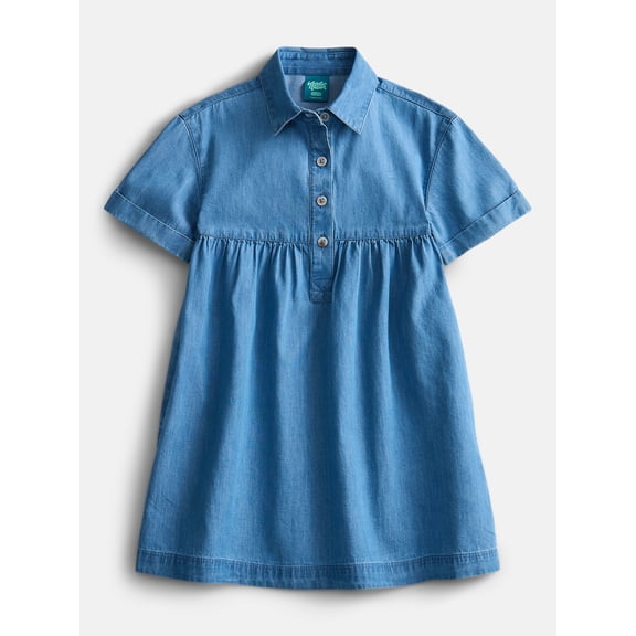 Wonder Nation Girls Cotton Shirt Dress Sizes 4-18 & Plus