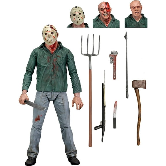 Friday The-13th 7"Scale Ultimate Part 3 Jason Action Figure, Multicolor