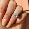 thumbnail image 2 of 2ct Lab Created Diamond Pear Cut Women's Wedding Ring 14K White Gold Plated, 2 of 5