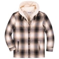 thumbnail image 2 of Visive By Blue Gear Lined Flannel Sherpa Jacket for Men Thick Fleece Heavy Button up Hoodies Big and Tall Plaid Quilted Mens Flannel Jackets, 2 of 6