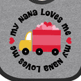 thumbnail image 4 of Inktastic My Nana Loves Me Valentine Boys or Girls Baby Bib, 4 of 4
