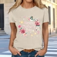 thumbnail image 2 of Busydd Women's T-Shirts Mother's Day Round Neck Graphic Tees Casual Basic Summer Short Sleeve Tops for Women M, 2 of 5