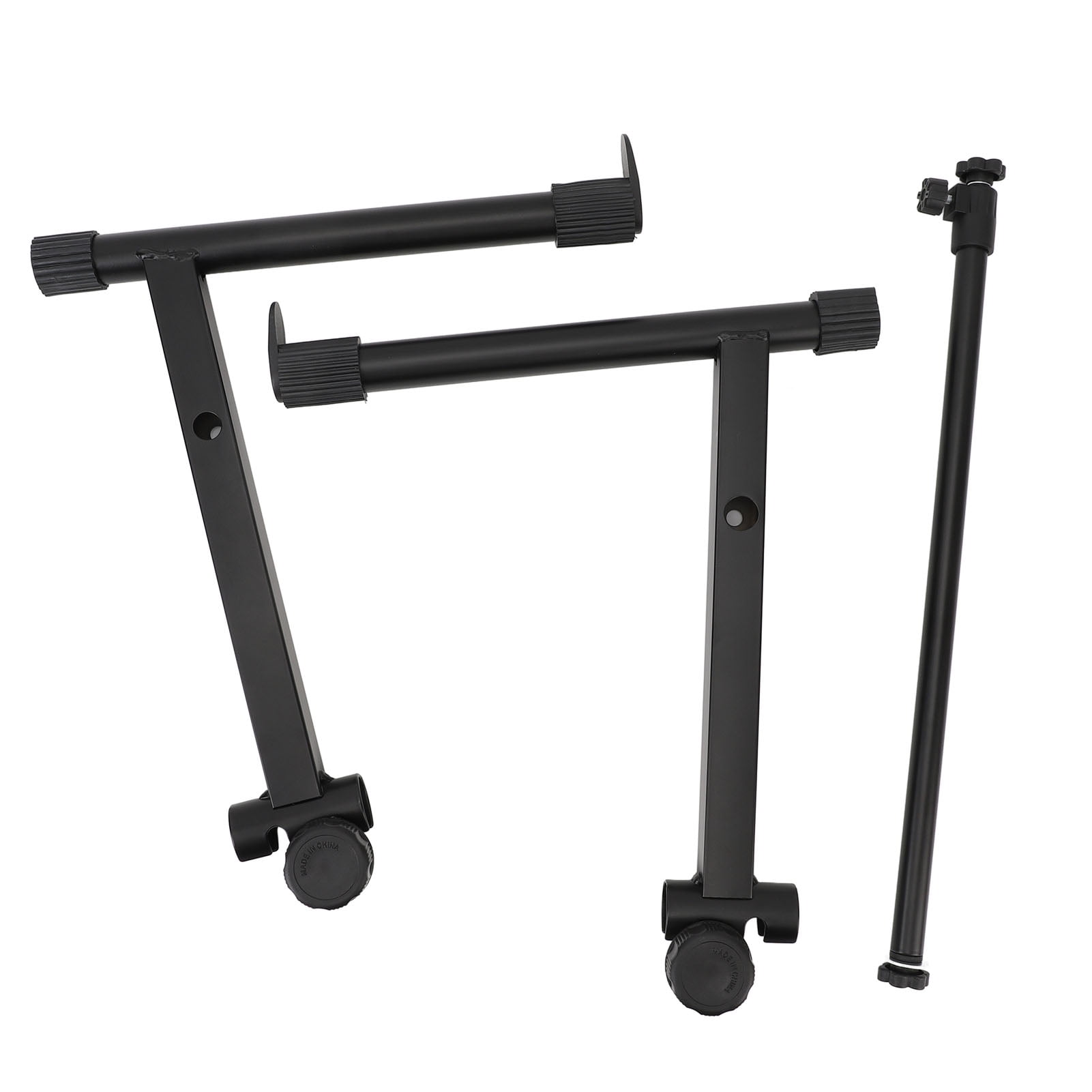 Raised Piano Stand Adapter Keyboard Stand Extension Adapter, 42-75cm Width Range Piano Keyboard Stand Riser for Round Tube Instrument Rack