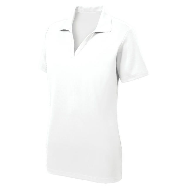 Gravity Threads Polo en Maille pour Femmes - Blanc - Grand