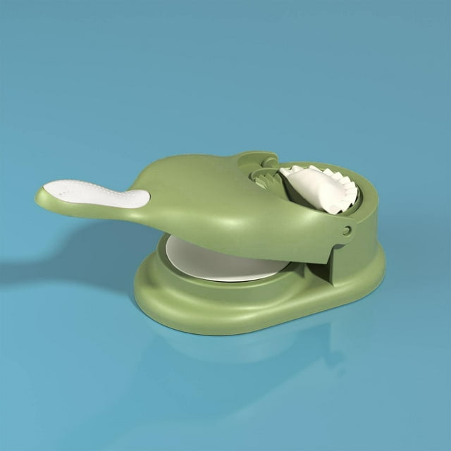 Oleegame 1PC 2 In 1 Dumpling Maker New Efficient Dumpling Skin Artifact DIY Dumpling Maker Molds Manual Dumpling Skin Maker Dumpling Moulds Kitchen Dumpling Making Tool Green