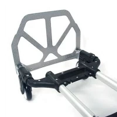 Portable Folding Hand Cart, Aluminum Hand Truck, Push Truck Trolley, Lightweight Collapsible Trolley Luggage, 165.35lbs Weight Capacity, Black