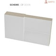 thumbnail image 6 of Panel Lite Pocket Door 18 x 80 with Frames | Quadro 4117 White Silk with Frosted Opaque Glass | Kit Trims Rail Hardware | Solid Wood Interior Pantry Kitchen Bedroom Sliding Closet Sturdy Doors, 6 of 6
