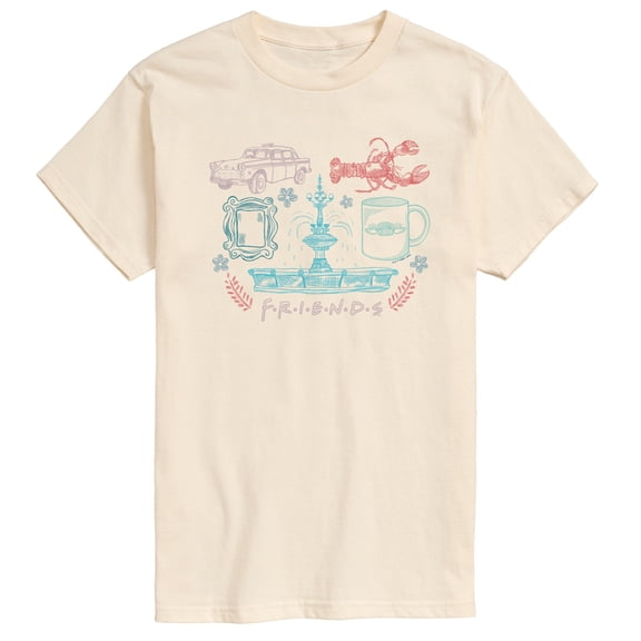 Friends - Icon Drawings Short Sleeve Graphic T-Shirt