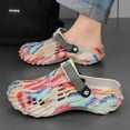 thumbnail image 2 of MGEZCOO Men's Patterned EVA Clogs – Adjustable Strap Water Sandals, Breathable Feather Print Slip-On Shoes for Summer, Beach & Casual Wear, 2 of 8