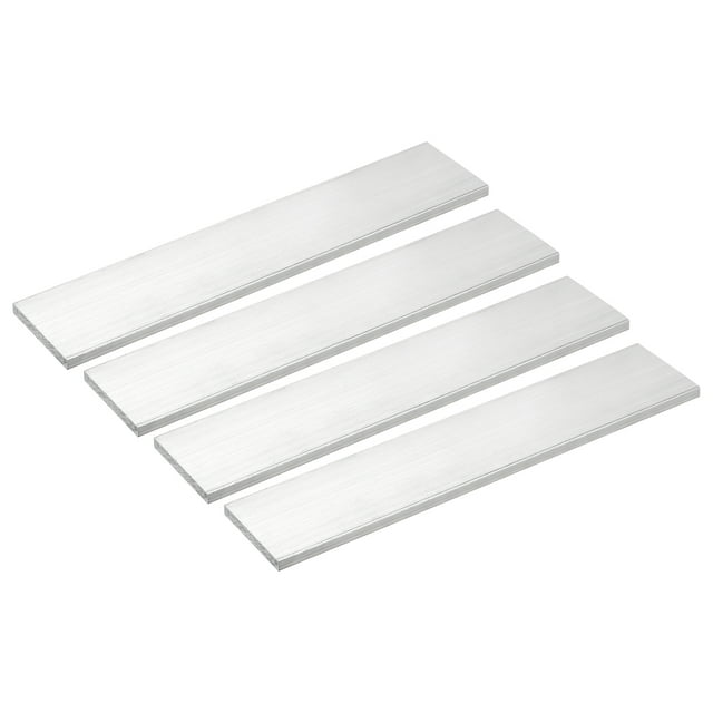 Unique Bargains Square Aluminum Flat Bar, 4 Pack 1/4' Thickness 2' Width 10' Length