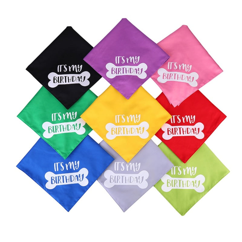 Pets Dog Puppy Bib Saliva Towel Triangle Towel Adjustable Bone Pattern Doggie Scarf Necktie Supplies