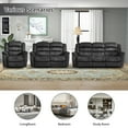 thumbnail image 3 of Bonzy Home 3-Piece Fabric Manual Recliner Sofa Set, Single Chair, Loveseat & 3-Seat Couch for Living Room Furniture, 3 of 7