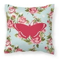 thumbnail image 2 of Carolines Treasures Butterfly Shabby Chic Roses Polyester Decorative Outdoor Pillow, 2 of 2