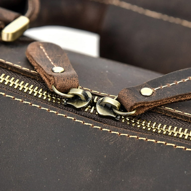 TureClos Handbag Multi-functional Compartment Leather Hand Weekend