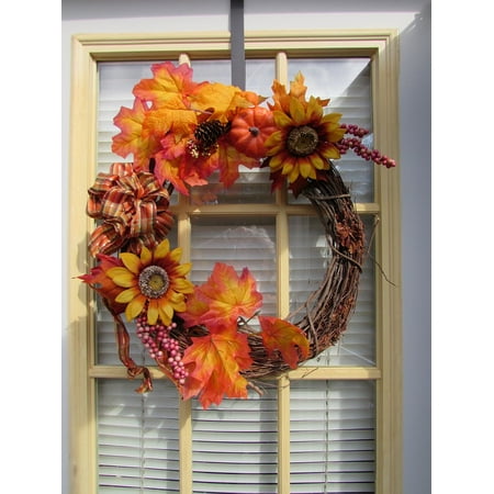 Jeremiah Autumn Leaf LAMINATED POSTER Season Leaves Wreath Autumn Fall Thanksgiving Poster Print 24 x 36 ()