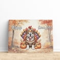 thumbnail image 3 of Happy Thanksgiving Bulldog Turkey Costume Pumpkins Autumn Leaves Horizontal Matte Canvas Poster Dog Lover Gifts Idea Wall Art Home Decor - 130144, 3 of 5