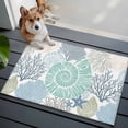 thumbnail image 3 of 2x3 Ft Entryway Area Rug, Coastal Kitchen Rug Runner Washable Floor Mat, Blue Starfish Teal Green Conch Ocean Coral Non Slip Indoor Door Mat Throw Carpet for Bathroom Living Room Bedroom, 3 of 8