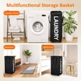 thumbnail image 2 of 90L Rolling Laundry Basket with Wheels, 29 IN Laundry Hamper with Wheels and Removable Mesh Bag, Black Laundry Basket on Wheels for Bedroom, Dorm, Large Laundry Basket Organizer, 2 of 7