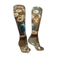 thumbnail image 3 of Kdxio Rustic Daisy Mason Jars Funny Silky Novelty Funky Long Knee High Socks Soft 3D Print Cosplay Crazy Stockings for Men Women, 3 of 8