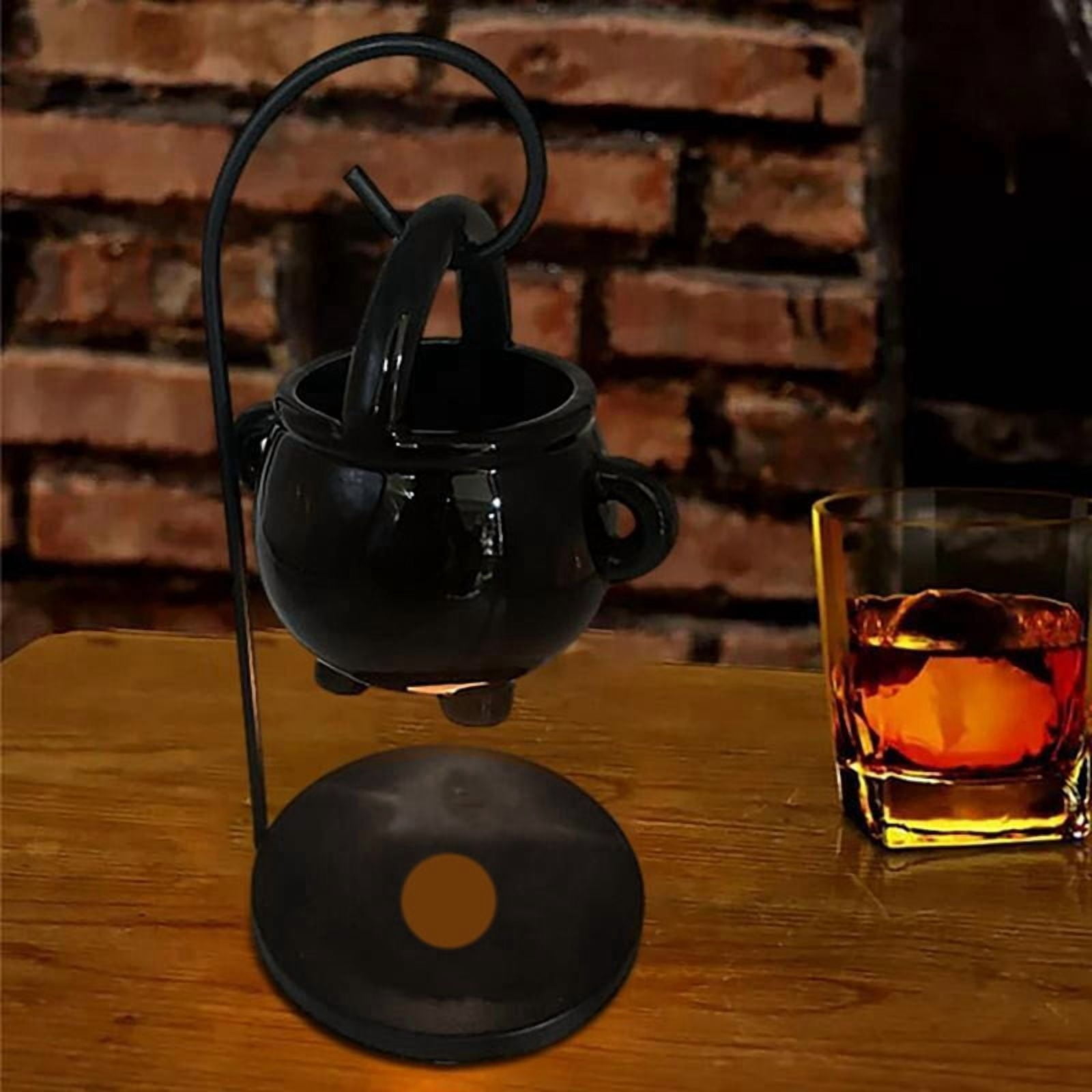 2X Hanging Cauldron Wax Burner Witch Caldron Pot Candle Holder Essential Oil Incense Aroma Diffuser Candle Tealight