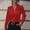 *Red, variant on Womens Button Down Shirt ,Long Sleeve Business Blouse,Soft Lightweight Top Black,Womens Plus S