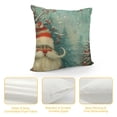 thumbnail image 4 of Creowell Double Sided Pillow Covers Lovely Sprite Christmas Gnome Standing in Snowfall Winter  Square Cover Cushion Covers Pillow Slip Covers Decorative, 4 of 5