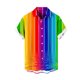thumbnail image 1 of Mens Manga Corta Botón Abajo Camisas Gira Cuello Impresión Botón Camisa, Casual Blusa de Verano para Hombres, 1 of 4